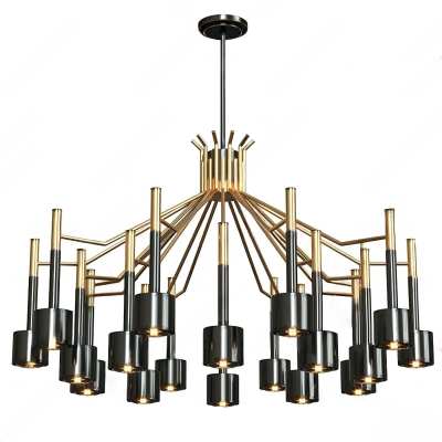 现代轻奢多头吊灯3D模型下载